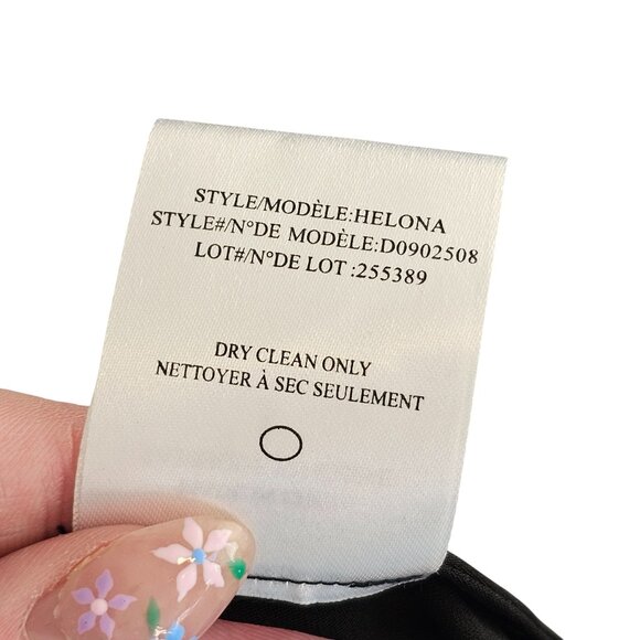 Theory 100% Silk Black Long Sleeve Blouse Sz S - Picture 8 of 9